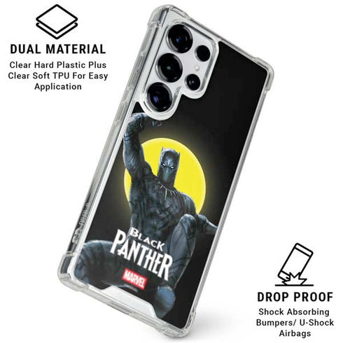 Marvel Black Panther Moon light Galaxy S25 Ultra Clear Case